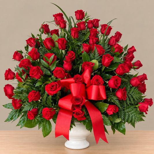 Red Soul Arrangement – MERCY'S FLOWERS, Miami FL