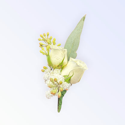 Classic White Rose Corsage – MERCY'S FLOWERS, Miami FL