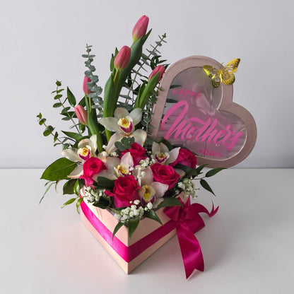Mother’s Day Heart Box – MERCY'S FLOWERS, Miami FL