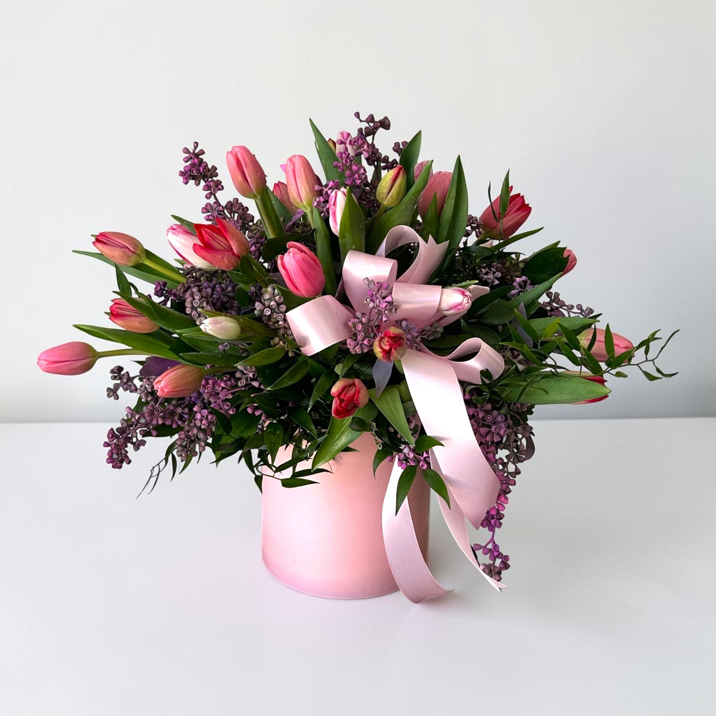 Pink Tulip Garden Box