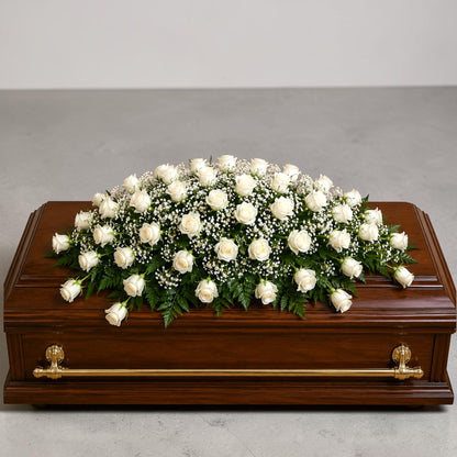 Timeless White Rose Tribute – MERCY'S FLOWERS, Miami FL