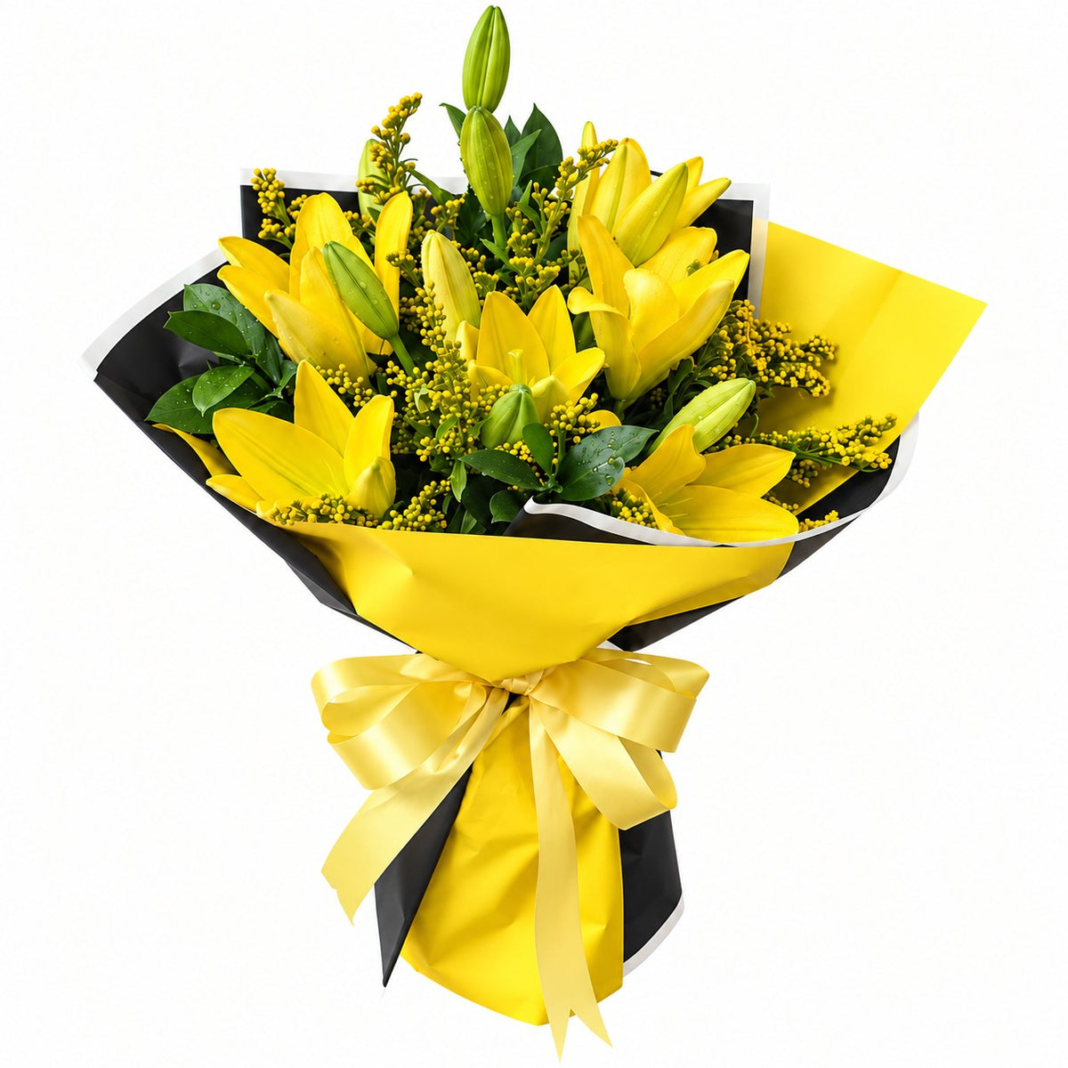 Sunlit Lily Bouquet – MERCY'S FLOWERS, Miami FL