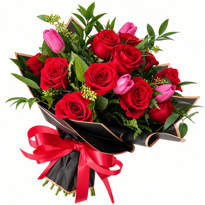 Rose & Tulip Romance – MERCY'S FLOWERS, Miami FL