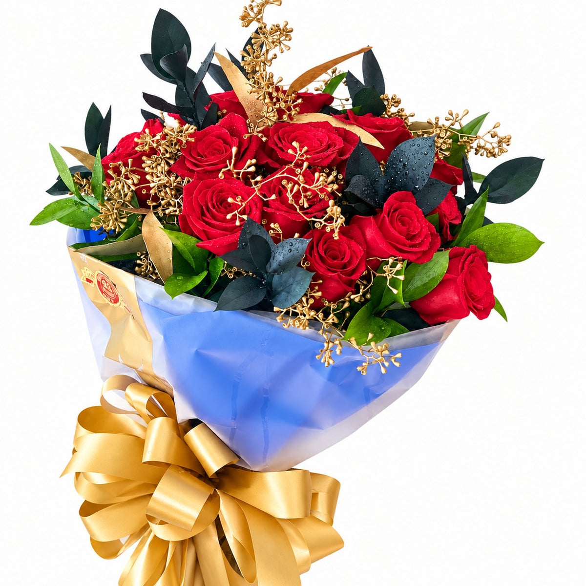 Midnight Rose & Gold – MERCY'S FLOWERS, Miami FL