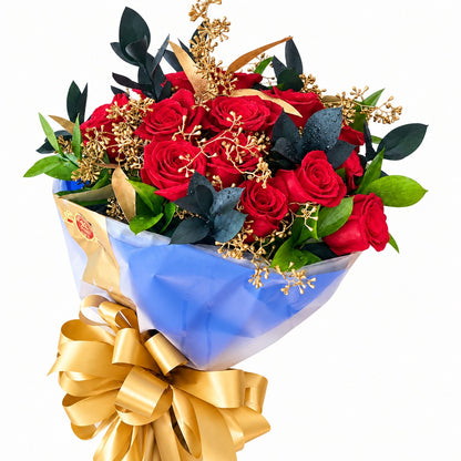 Midnight Rose & Gold – MERCY'S FLOWERS, Miami FL