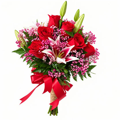 Ruby Rose & Stargazer Bouquet – MERCY'S FLOWERS, Miami FL
