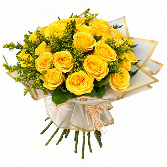 Golden Rose Bouquet – MERCY'S FLOWERS, Miami FL