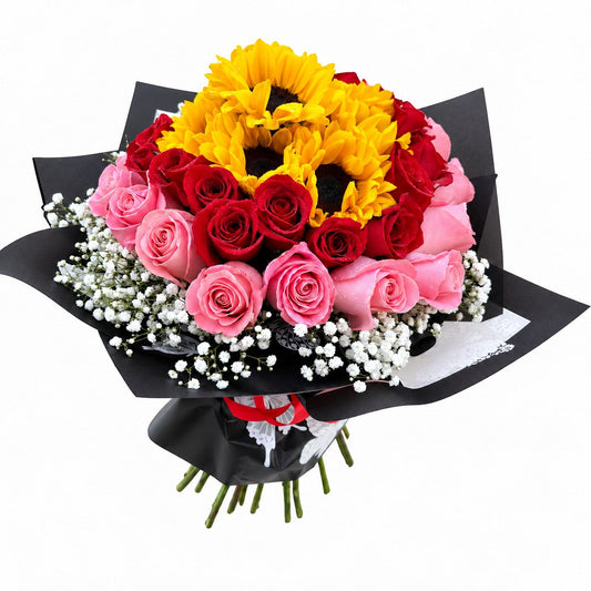 Sunflower Rose Halo – MERCY'S FLOWERS, Miami FL