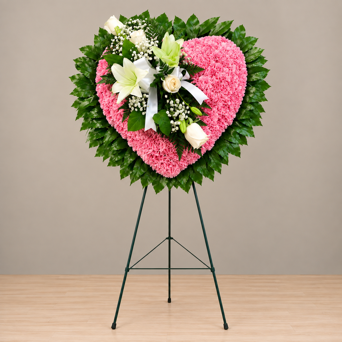Pink Lily Heart – MERCY'S FLOWERS, Miami FL