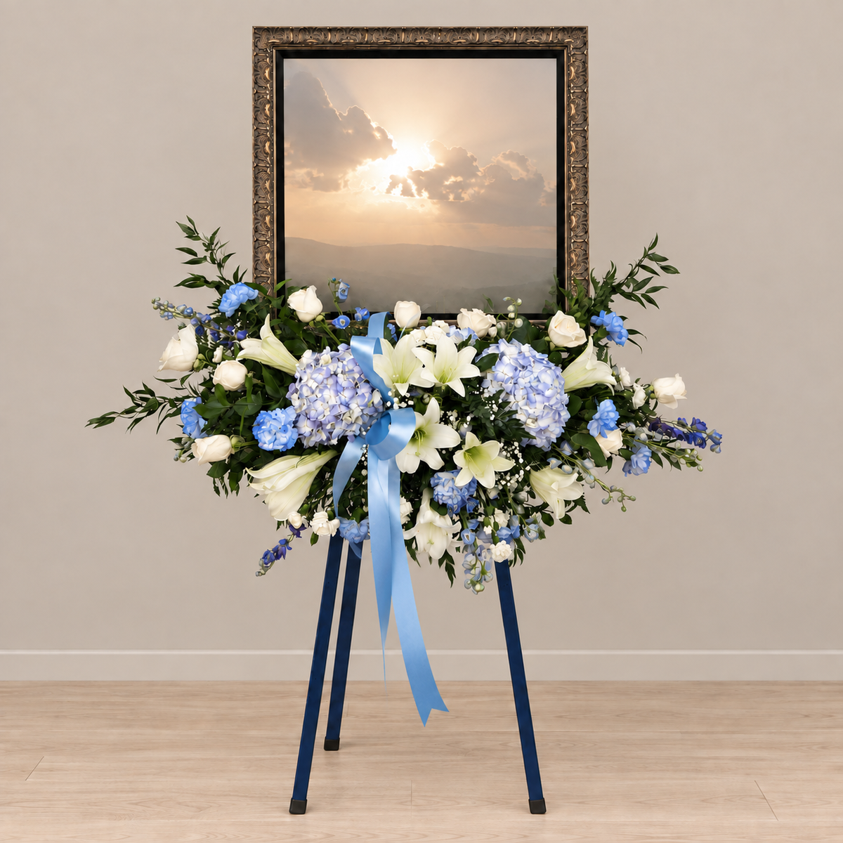Heavenly Blue Tribute – MERCY'S FLOWERS, Miami FL