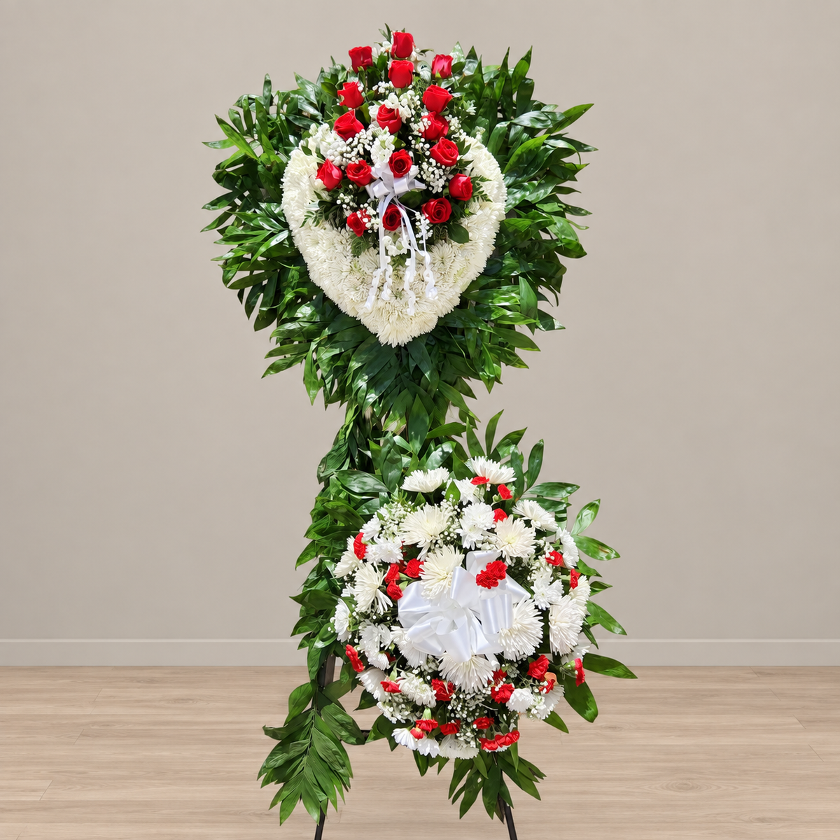 Loving Heart Standing Tribute – MERCY'S FLOWERS, Miami FL