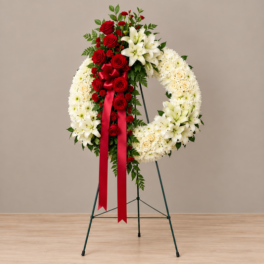 Love & Honor Wreath – MERCY'S FLOWERS, Miami FL
