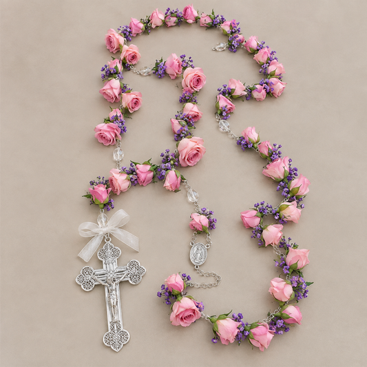 Pink Rosary Tribute – MERCY'S FLOWERS, Miami FL