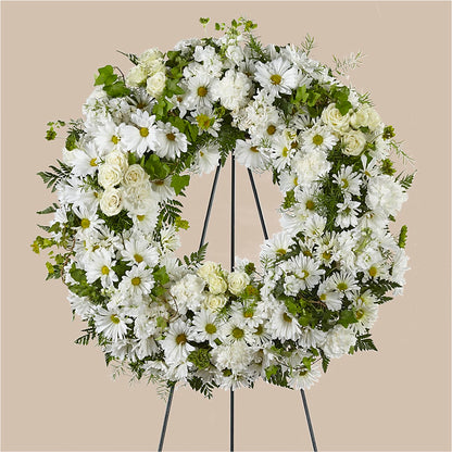 Faithful Wishes Wreath – MERCY'S FLOWERS, Miami FL