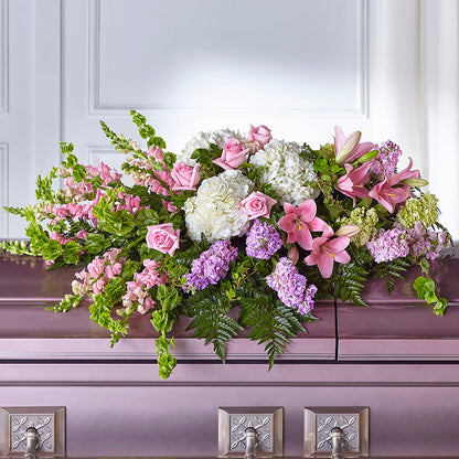Life's Gratitude Casket Spray – MERCY'S FLOWERS, Miami FL