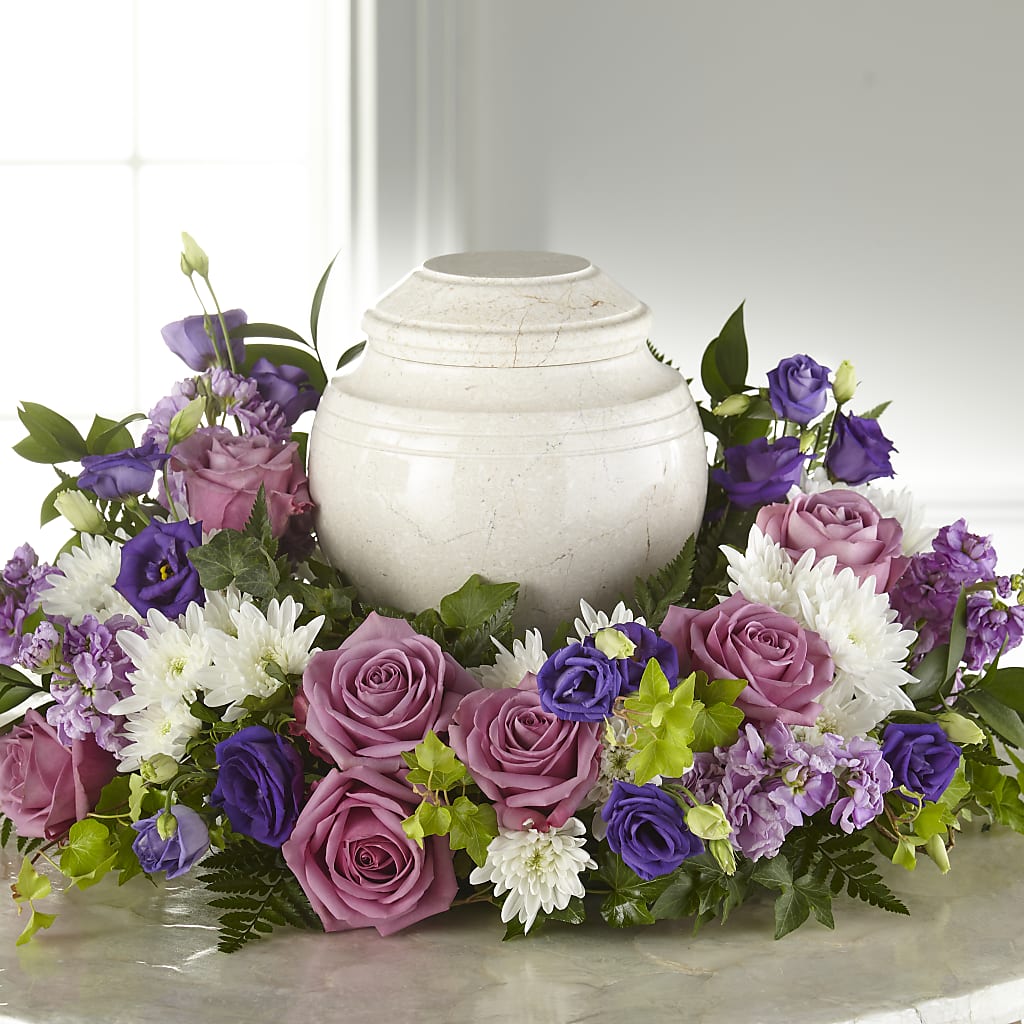 Blooming Sympathy Cremation Adornment – MERCY'S FLOWERS, Miami FL