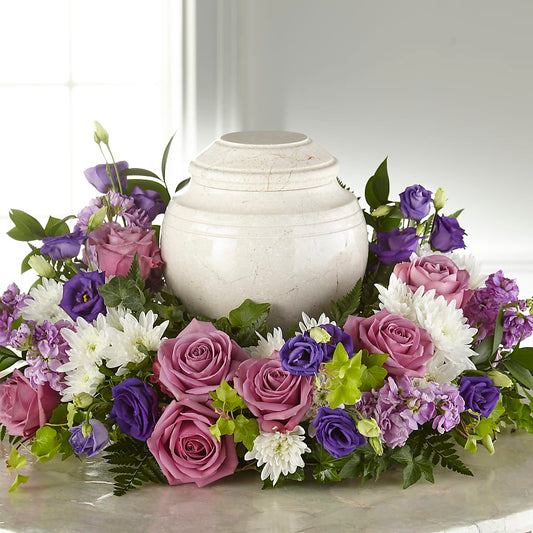 Blooming Sympathy Cremation Adornment – MERCY'S FLOWERS, Miami FL