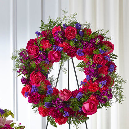 Calming Colors Wreath – MERCY'S FLOWERS, Miami FL