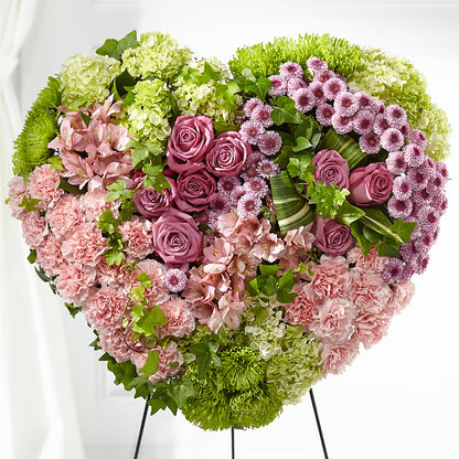 Heartwarming Standing Heart – MERCY'S FLOWERS, Miami FL