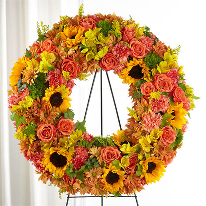 Autumnal Memories Wreath (Standard) – MERCY'S FLOWERS, Miami FL