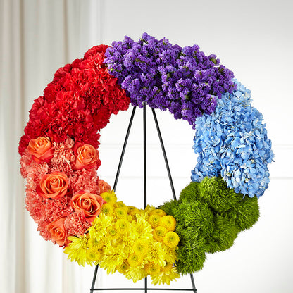 Circle of Love Wreath – MERCY'S FLOWERS, Miami FL