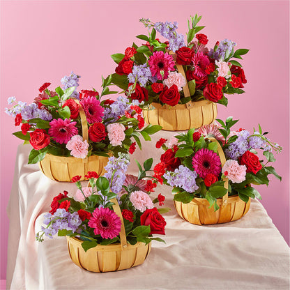Pink Picnic Basket – MERCY'S FLOWERS, Miami FL