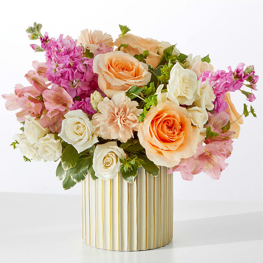 Paradise Bouquet with Ivory Vase – MERCY'S FLOWERS, Miami FL