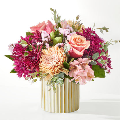 Berry Cobbler Bouquet with Ivory Vase – MERCY'S FLOWERS, Miami FL