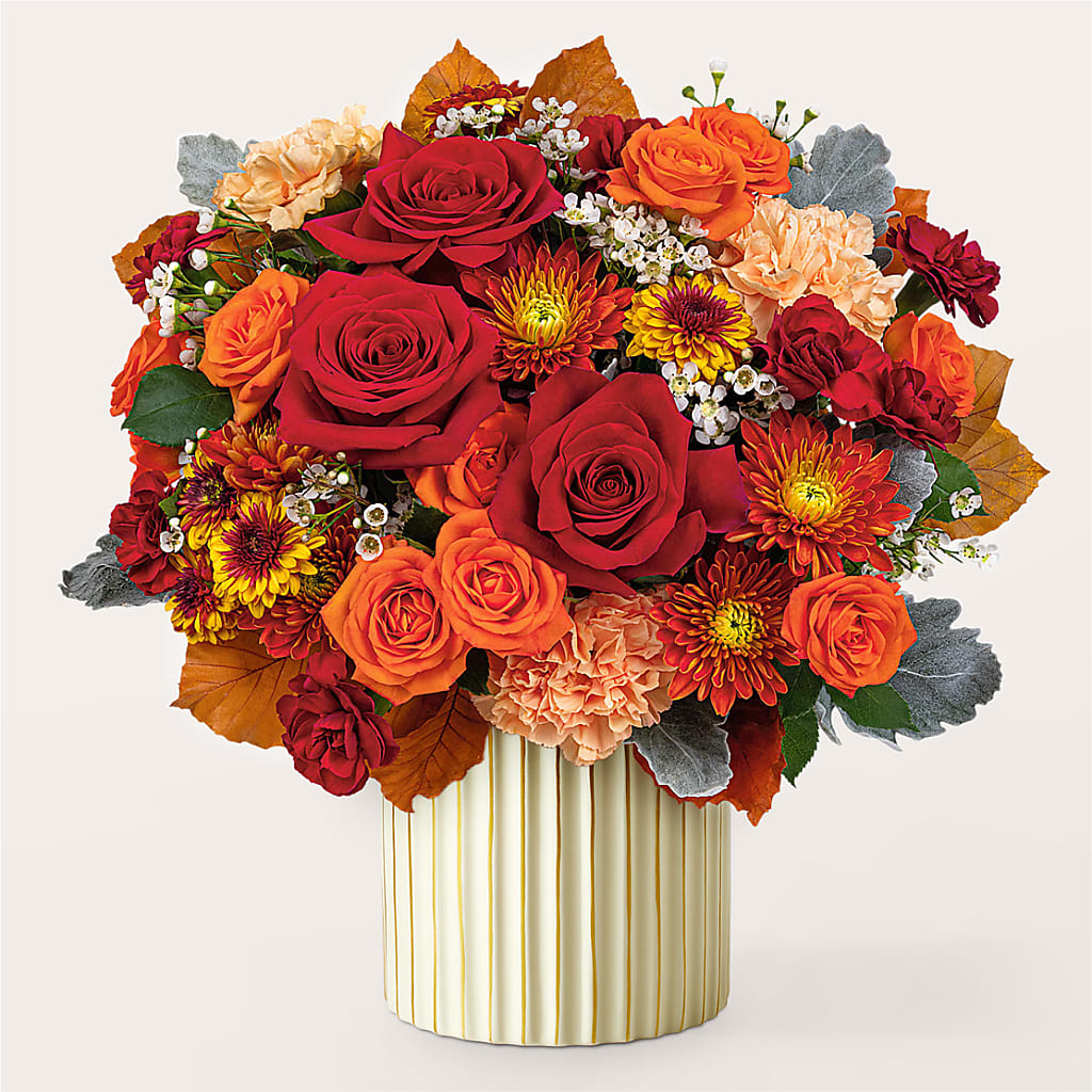 Merlot Bouquet with Ivory Vase – MERCY'S FLOWERS, Miami FL