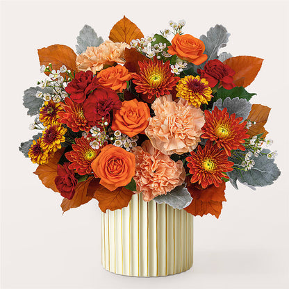 Merlot Bouquet with Ivory Vase – MERCY'S FLOWERS, Miami FL