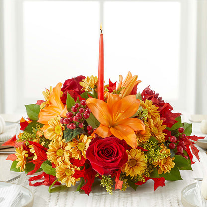 Autumn's Embrace Centerpiece – MERCY'S FLOWERS, Miami FL