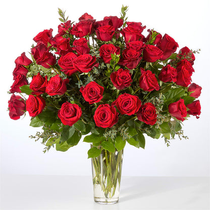 Forever Yours Fifty Stem Red Rose Bouquet – MERCY'S FLOWERS, Miami FL